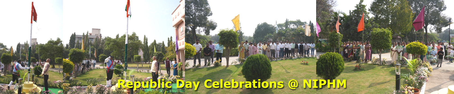 Dr. Sagar Hanuman Singh, IPoS, DG, NIPHM hoisting the National Flag on the eve of Republic Day @NIPHM